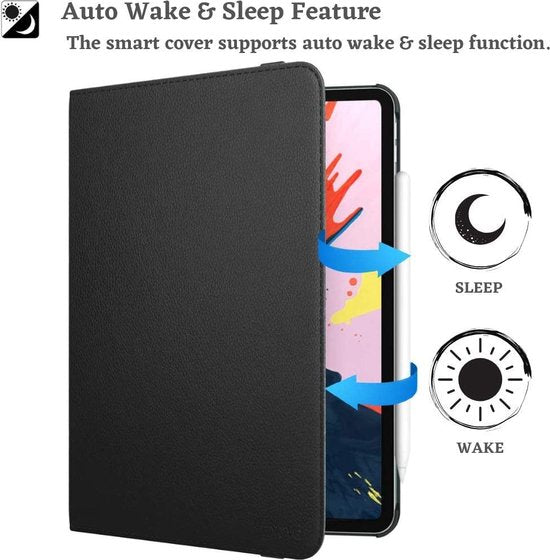 iPad Mini 4 / Mini 5 (2019) Hoesjes – 360° draaibaar – Multi-stand – Zwart-Tablethoesjes-Ilumina Benelux