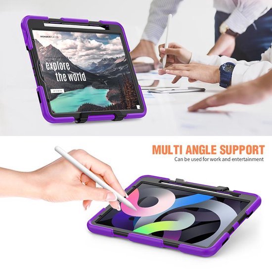 iPad Mini 4/5 7,9 inch – Rugged Hoesjes – Schokbestendig – Kickstand – Zwart-Tablethoesjes-Ilumina Benelux