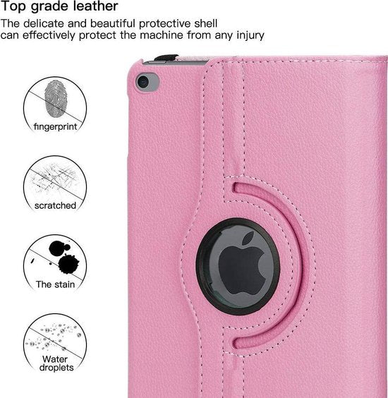 iPad Mini 4/5 7.9 (2015) A1538/A1550 Hoesjes – 360° draaibaar – Multi-stand – Lichtroze-Tablethoesjes-Ilumina Benelux