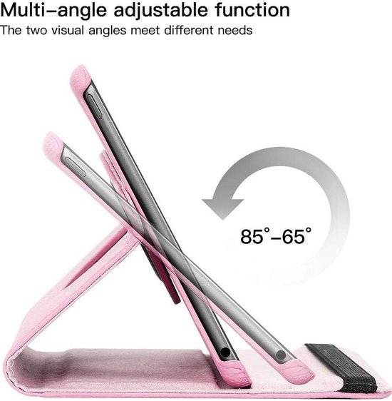 iPad Mini 4/5 7.9 (2015) A1538/A1550 Hoesjes – 360° draaibaar – Multi-stand – Lichtroze-Tablethoesjes-Ilumina Benelux