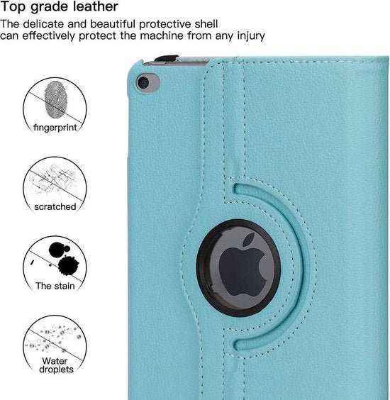 iPad Mini 4/5 7.9 Hoesjes – 360° draaibaar – Multi-stand Standfunctie – Lichtblauw-Tablethoesjes-Ilumina Benelux