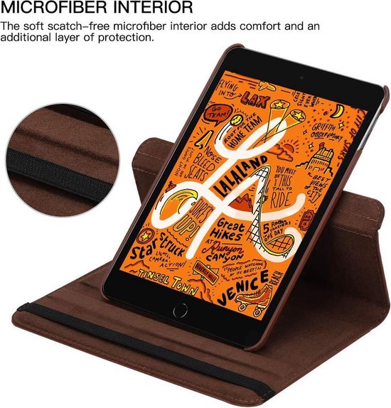 iPad Mini 4/5 7.9 inch (2019) Hoesjes – 360° draaibaar – Multi-stand – Bruin-Tablethoesjes-Ilumina Benelux