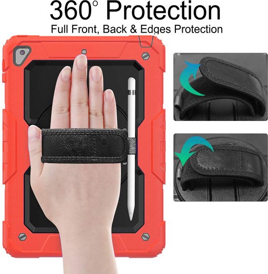iPad Mini 4/5 (7.9 inch) – Extreme Robuuste Armor Hoesjes – Schokbestendig – Ingebouwde Screenprotector – Rood-Tablethoesjes-Ilumina Benelux