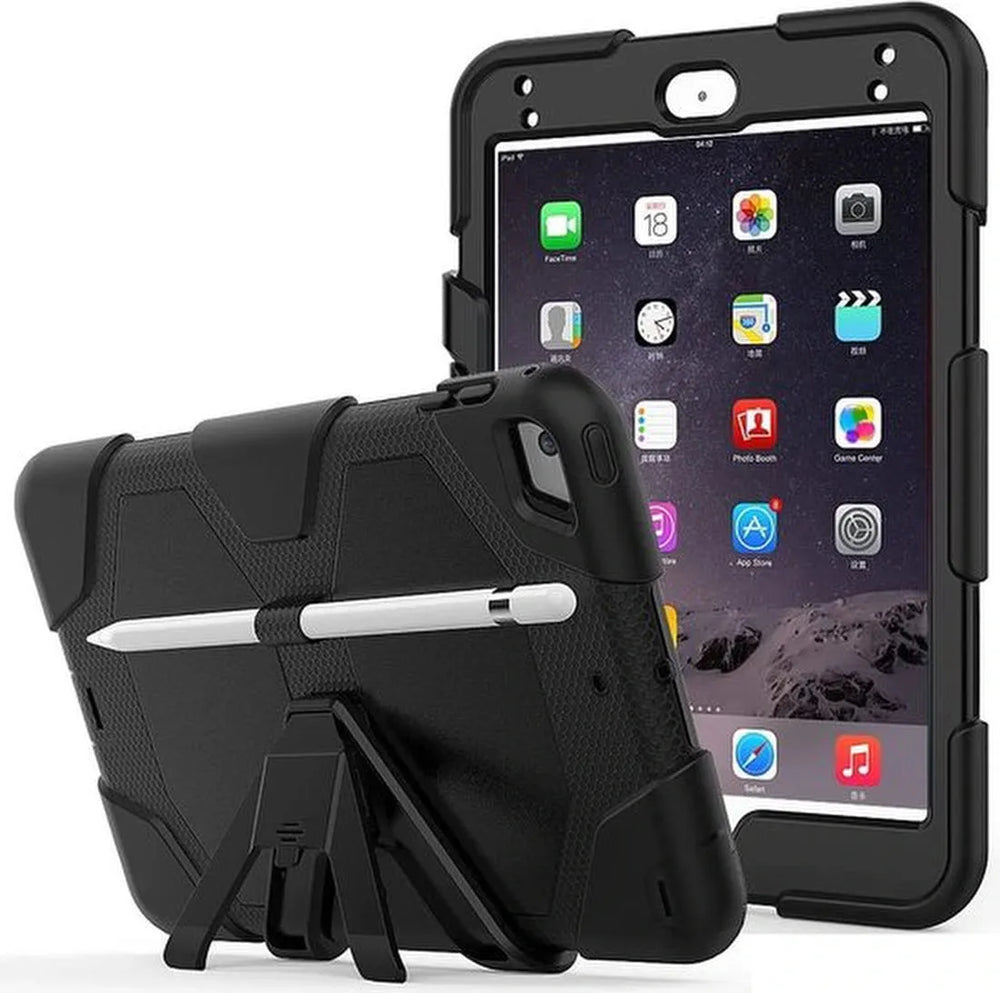 iPad Mini 4/5 7.9 inch – Extreme Robuuste Armor Hoesjes – Schokbestendig – Zwart-Tablethoesjes-Ilumina Benelux