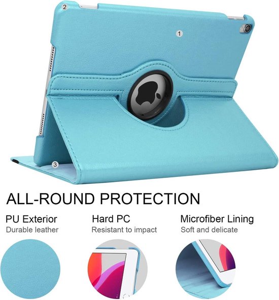 iPad Mini 4/5 – Extreme Robuuste Armor – Inclusief screenprotector & styluspen – Lichtblauw-Tablethoesjes-Ilumina Benelux