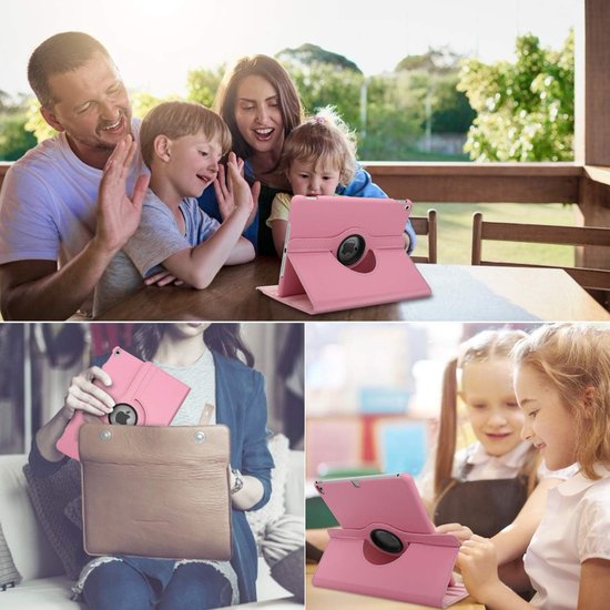 iPad Mini 5 7.9 (2019) Hoesjes – 360° draaibaar – Multi-stand Standfunctie – Lichtroze-Tablethoesjes-Ilumina Benelux
