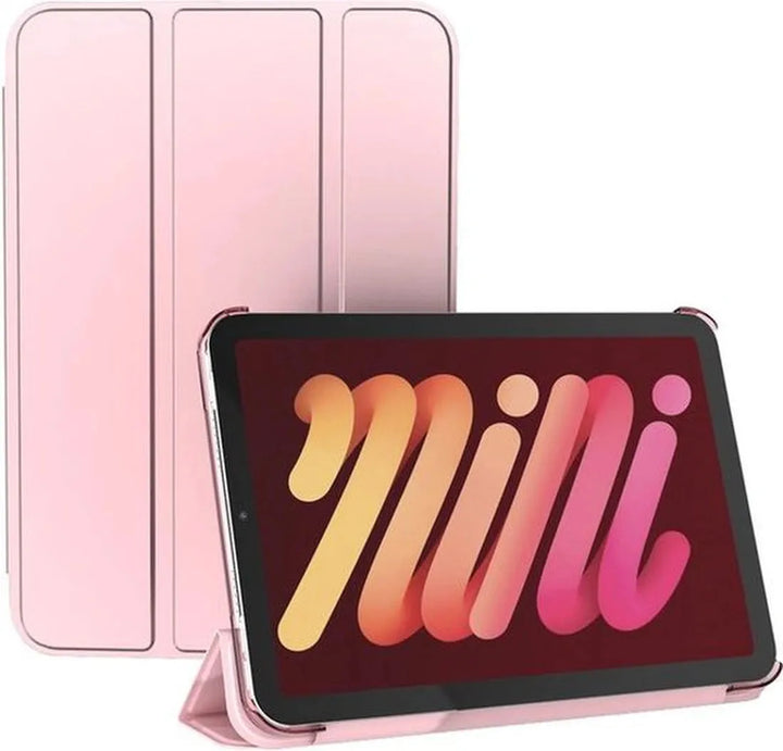 iPad Mini 6 (2021) & Mini 7 (2024) – Tri-Fold standfunctie – Smart cover – Roségoud-Tablethoesjes-Ilumina Benelux