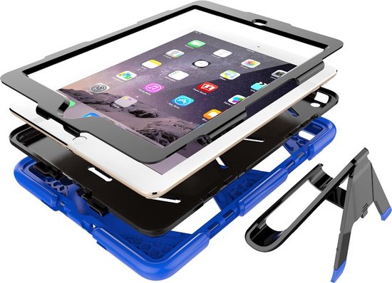 iPad Mini 6 8.3 inch & Mini 7 (2024) – Rugged Schokbestendig – Kickstand Standfunctie – Blauw-Tablethoesjes-Ilumina Benelux