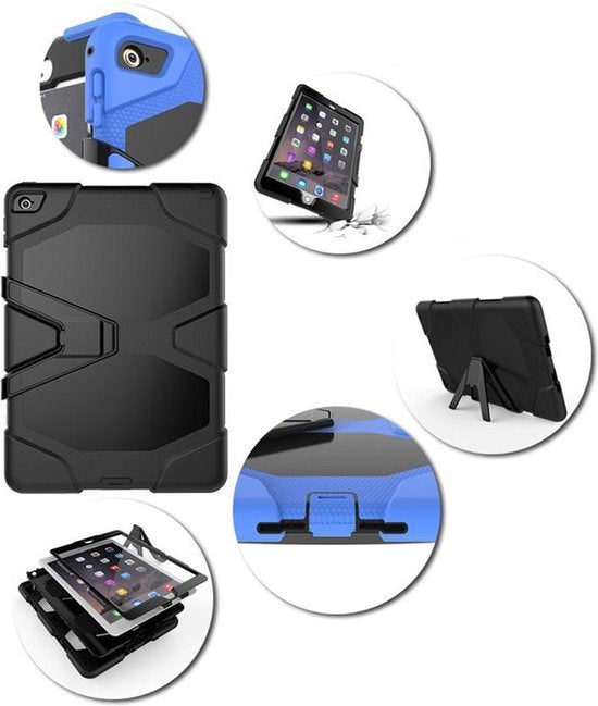 iPad Mini 6 8.3 inch & Mini 7 (2024) – Rugged Schokbestendig – Kickstand Standfunctie – Zwart-Tablethoesjes-Ilumina Benelux