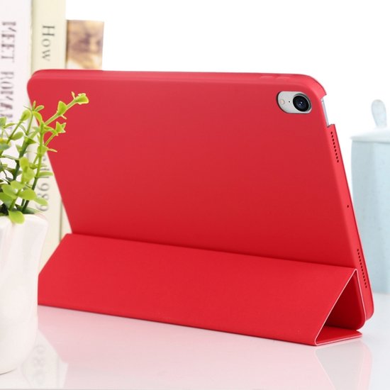 iPad Mini 6 8.3 inch & iPad Mini 7 (2024)– Ultraslank Tri-Fold Smart Cover – Standfunctie – Rood-Tablethoesjes-Ilumina Benelux