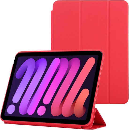 iPad Mini 6 8.3 inch & iPad Mini 7 (2024)– Ultraslank Tri-Fold Smart Cover – Standfunctie – Rood-Tablethoesjes-Ilumina Benelux