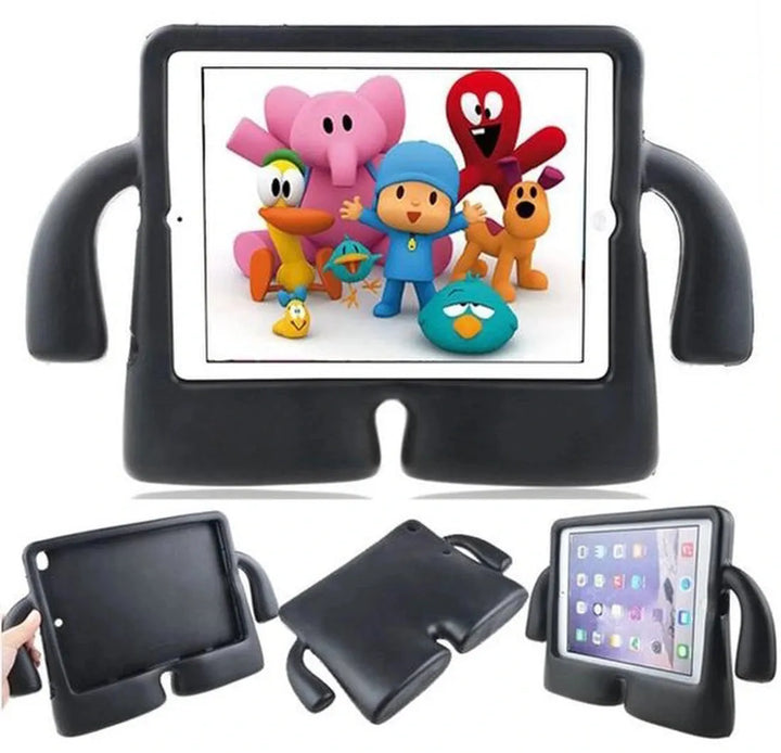 iPad Mini 6/7 8.3 inch (A17 Pro 2024) Hoesjes – Kidsproof – Handvat – Standfunctie – Zwart-Tablethoesjes-Ilumina Benelux