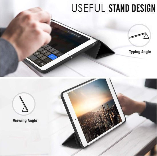 iPad Pro 10.5 (2017) & iPad Air 3 10.5 (2019) – Ultraslank Tri-Fold Smart Cover – Standfunctie – Zwart-Tablethoesjes-Ilumina Benelux