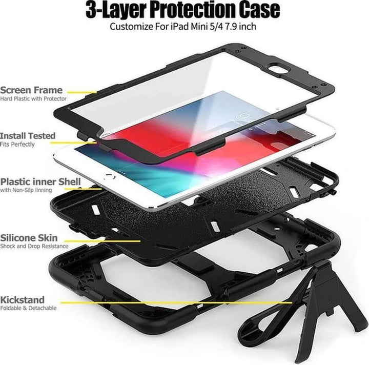 iPad Pro 10.5 (2017/2019) – Extreme Robuust Armor Hoesjes – Schokbestendig – Zwart-Tablethoesjes-Ilumina Benelux