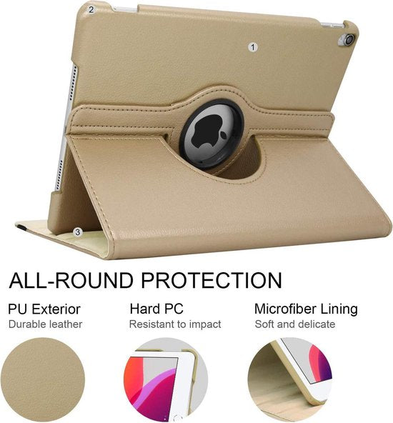 iPad Pro 10.5 inch 2019 – Robuust Armor – Incl. Screenprotector & Styluspen – Goud-Tablethoesjes-Ilumina Benelux