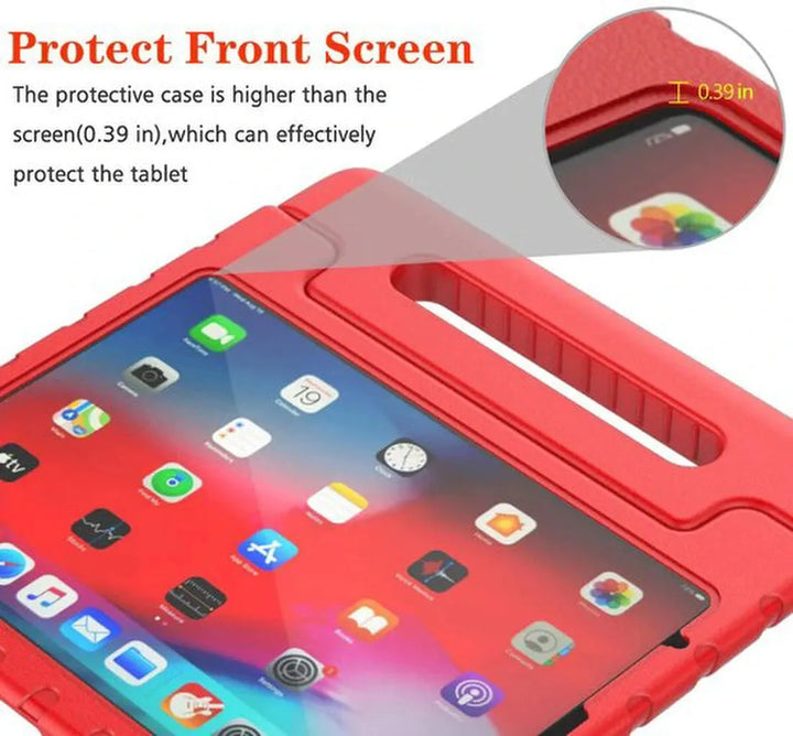 iPad Pro 11 (2018-2022) & iPad Air 11 (2024) Hoesjes – Kidsproof – Handvat – Standfunctie – Rood-Tablethoesjes-Ilumina Benelux