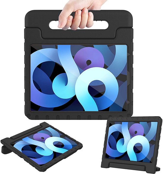 iPad Pro 11 (2018-2022) & iPad Air 11 (2024) Hoesjes – Kidsproof – Handvat & standaard – Zwart-Tablethoesjes-Ilumina Benelux