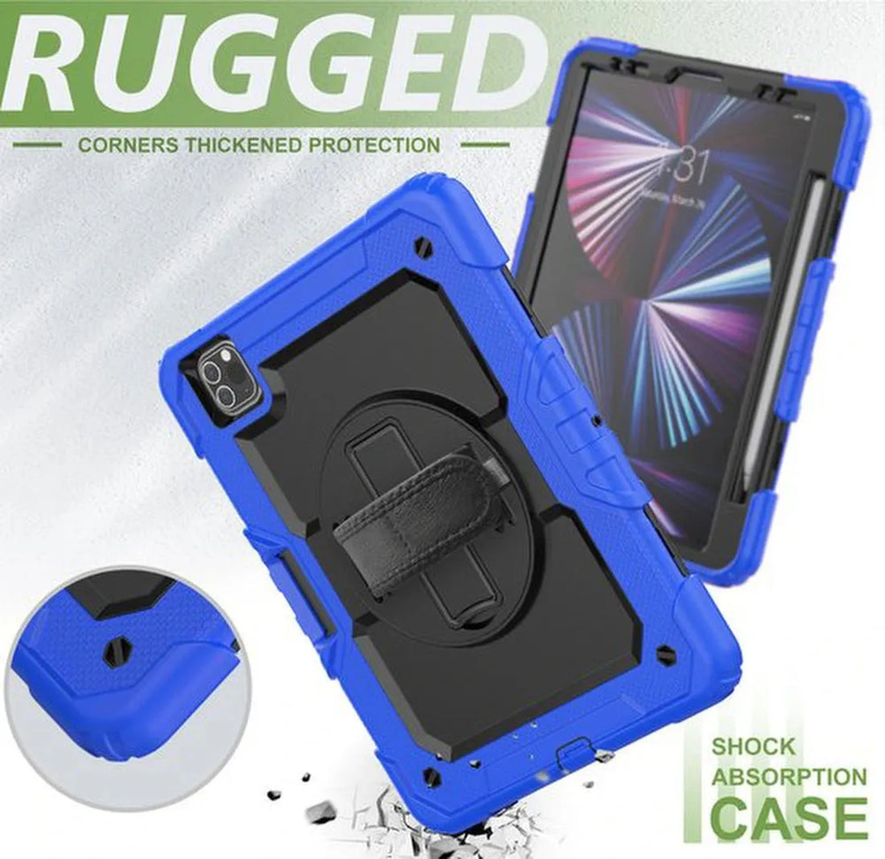 iPad Pro 11 (2018-2022) & iPad Air 4 Hoesjes – Kidsproof – Handvat – Standfunctie – Blauw-Tablethoesjes-Ilumina Benelux