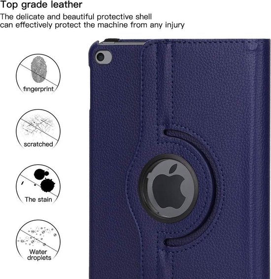 iPad Pro 11 (2018) Hoesjes – 360° draaibaar Multi-Stand – Incl. Styluspen – Donkerblauw-Tablethoesjes-Ilumina Benelux