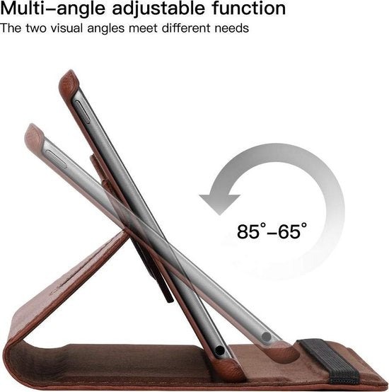 iPad Pro 11 (2018) Hoesjes – 360° draaibaar multi-stand – Inclusief styluspen – Bruin-Tablethoesjes-Ilumina Benelux