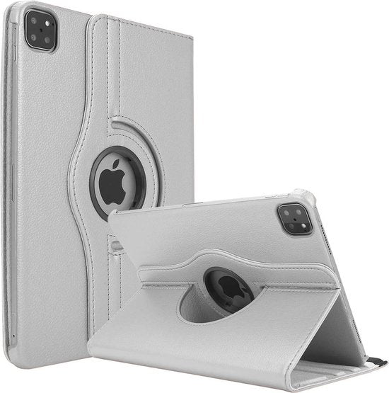 iPad Pro 11 (2020/2021/2022) Hoesjes – 360° draaibaar – Multi-stand – Zilver-Tablethoesjes-Ilumina Benelux