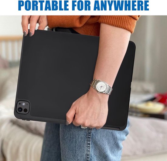 iPad Pro 11 (2022/2021/2020) – Tri-Fold standfunctie – Pencil-houder – Auto wake/sleep – Zwart-Tablethoesjes-Ilumina Benelux