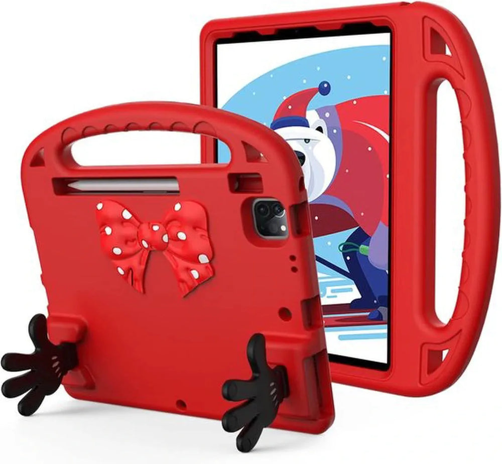 iPad Pro 11 Inch Hoesjes – Kidsproof – Handvat – Standfunctie – Rood-Tablethoesjes-Ilumina Benelux