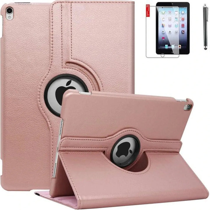 iPad Pro 11 inch (2018-2022) – Hoesje Draaibare – Screenprotector + styluspen – Roségoud-Tablethoesjes-Ilumina Benelux