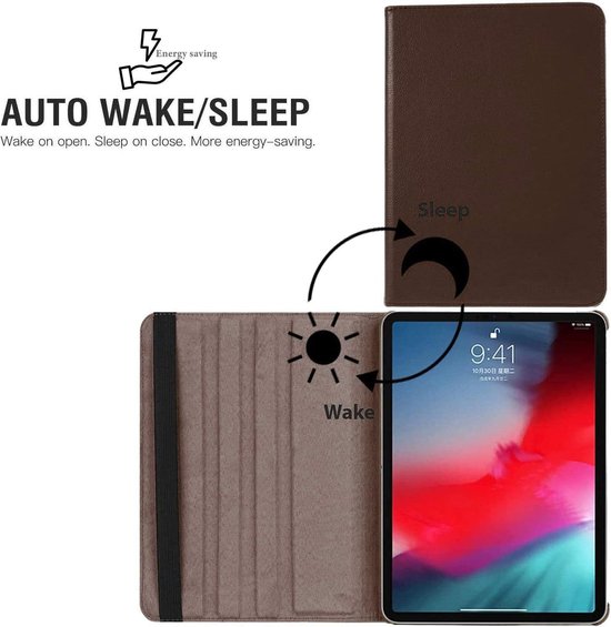 iPad Pro 11 inch (2020/2021/2022) Hoesjes – 360° draaibaar – Multi-stand – Bruin-Tablethoesjes-Ilumina Benelux