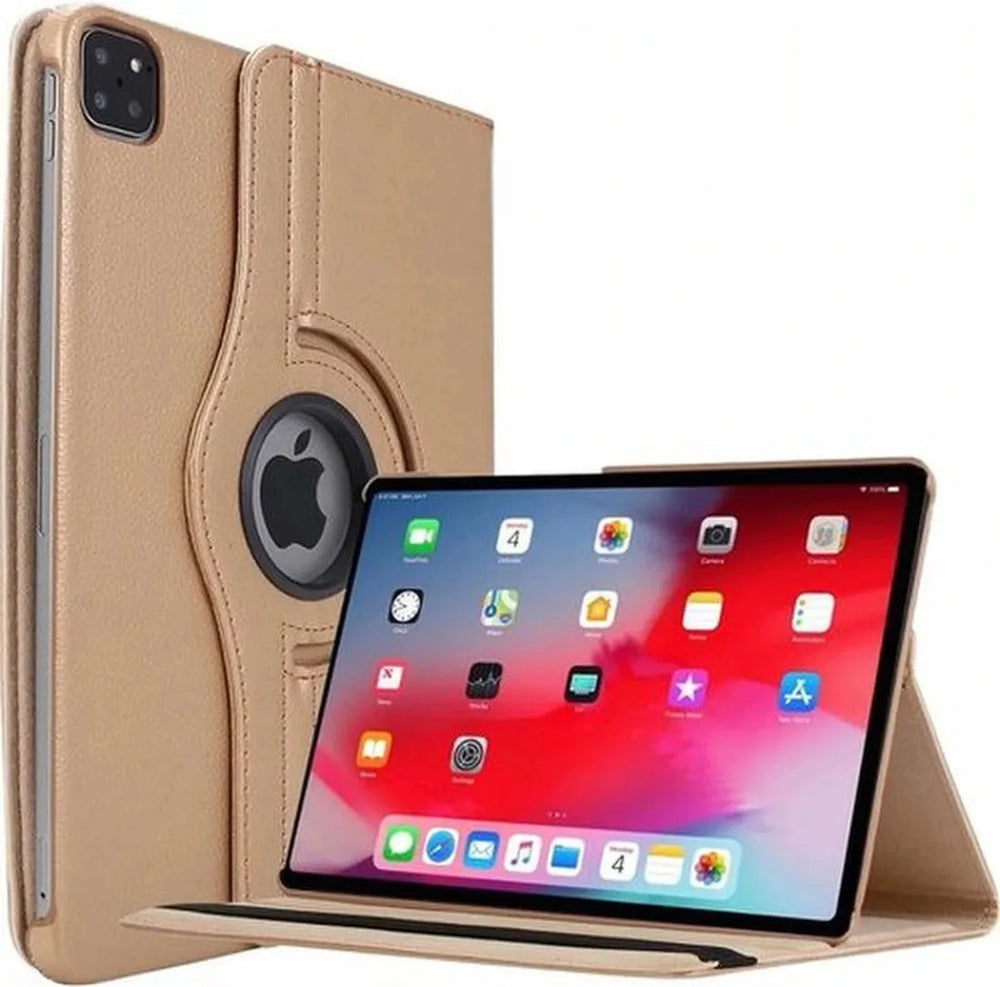 iPad Pro 11 inch 2020/2021/2022 Hoesjes – 360° draaibaar – Multi-stand – Goud-Tablethoesjes-Ilumina Benelux