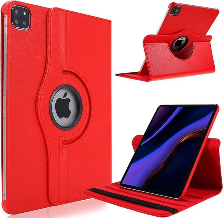 iPad Pro 11 inch 2020/2021/2022 Hoesjes – 360° draaibaar – Multi-stand – Rood-Tablethoesjes-Ilumina Benelux