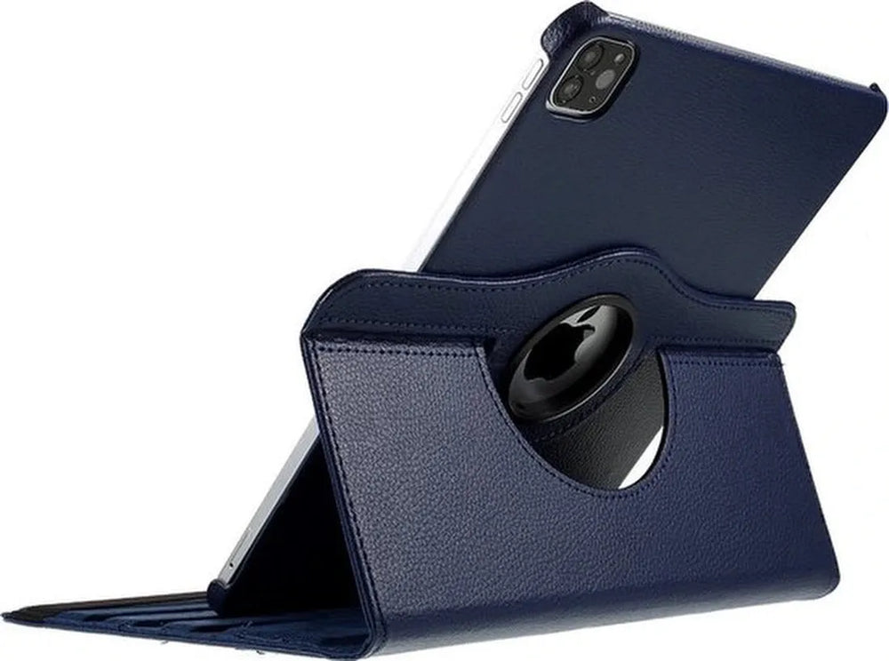 iPad Pro 11 inch 2020/2021/2022 Hoesjes – 360° draaibaar multi-stand – Standfunctie – Donkerblauw-Tablethoesjes-Ilumina Benelux