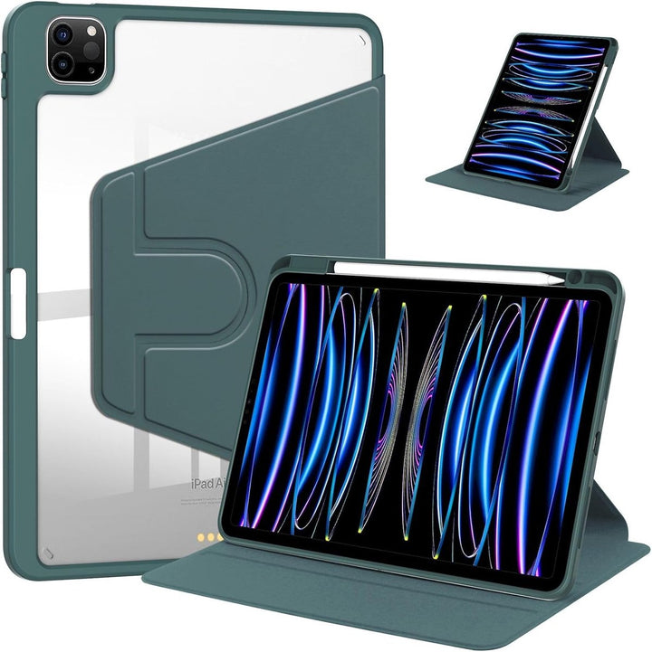 iPad Pro 11 inch 2024/2025 – Acryl Stand Case – Met Pencil-houder – Donkergroen-Tablethoesjes-Ilumina Benelux