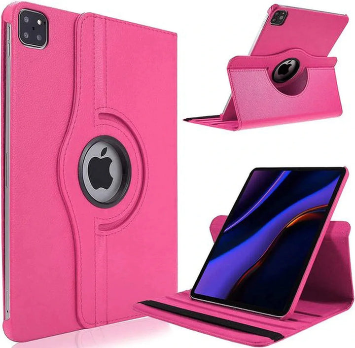 iPad Pro 11 inch (2024/2025) Hoesjes – 360° draaibaar – Multi-stand – Donkerroze-Tablethoesjes-Ilumina Benelux