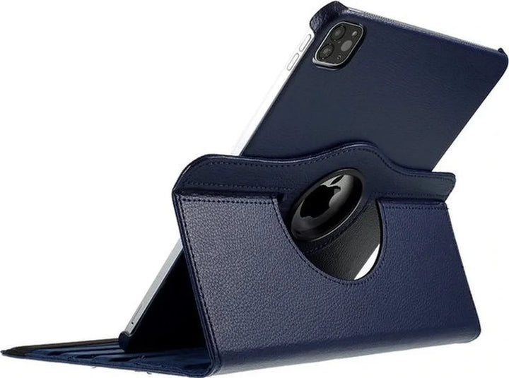 iPad Pro 11 inch (2024/2025) Hoesjes – 360° draaibaar multi-stand – Standfunctie – Donkerblauw-Tablethoesjes-Ilumina Benelux