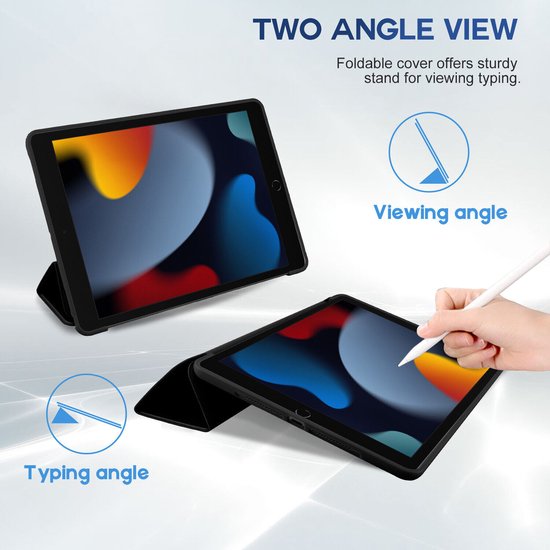 iPad Pro 12.9 (2020-2022) – Smart Cover Trifold – Slaap/Wake – Zwart-Tablethoesjes-Ilumina Benelux