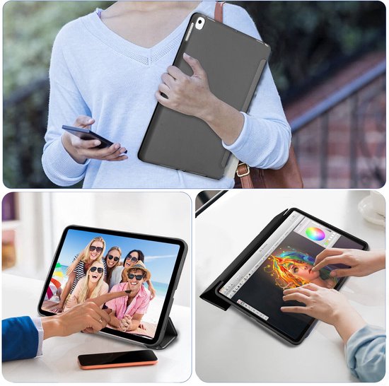 iPad Pro 12.9 (2020-2022) – Smart Cover Trifold – Slaap/Wake – Zwart-Tablethoesjes-Ilumina Benelux