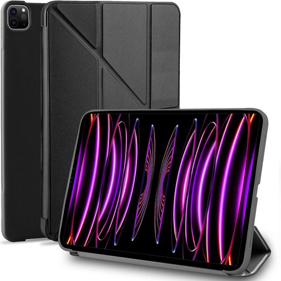 iPad Pro 12.9 (2020-2022) – Smart Cover Trifold – Slaap/Wake – Zwart-Tablethoesjes-Ilumina Benelux