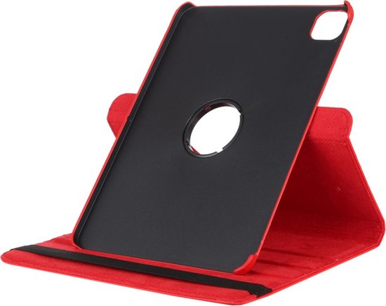 iPad Pro 12.9 (2020/2021/2022) Hoesjes – 360° draaibaar – Multi-stand – Rood-Tablethoesjes-Ilumina Benelux