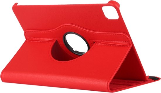 iPad Pro 12.9 (2020/2021/2022) Hoesjes – 360° draaibaar – Multi-stand – Rood-Tablethoesjes-Ilumina Benelux