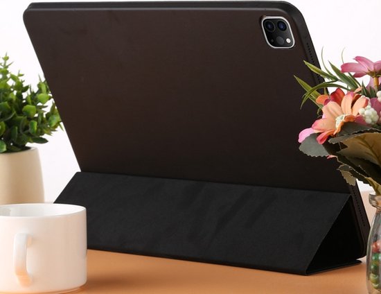 iPad Pro 12.9 (2020/2021/2022) – Ultraslank Tri-Fold Smart Cover – Standfunctie – Zwart-Tablethoesjes-Ilumina Benelux