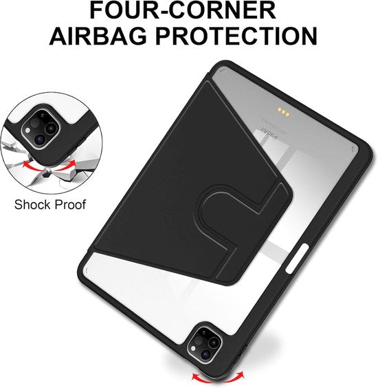 iPad Pro 13 (M4) 2024 – Acryl Stand Case – Met Pencil-houder – Zwart-Tablethoesjes-Ilumina Benelux