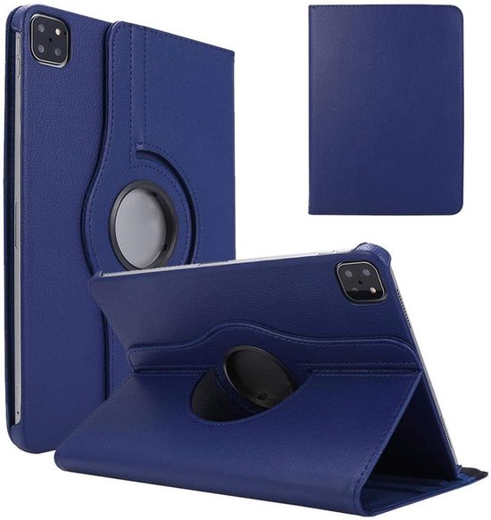 iPad Pro 13 inch (2024/2025) Hoesjes – 360° draaibaar – Multi-stand – Donkerblauw-Tablethoesjes-Ilumina Benelux