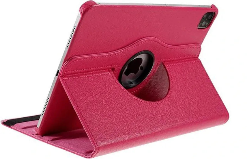 iPad Pro 13 inch (2024/2025) Hoesjes – 360° draaibaar – Multi-stand – Donkerroze-Tablethoesjes-Ilumina Benelux