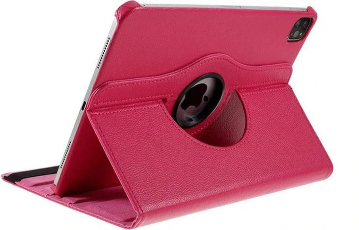 iPad Pro 13 inch (2024/2025) Hoesjes – 360° draaibaar – Multi-stand – Donkerroze-Tablethoesjes-Ilumina Benelux