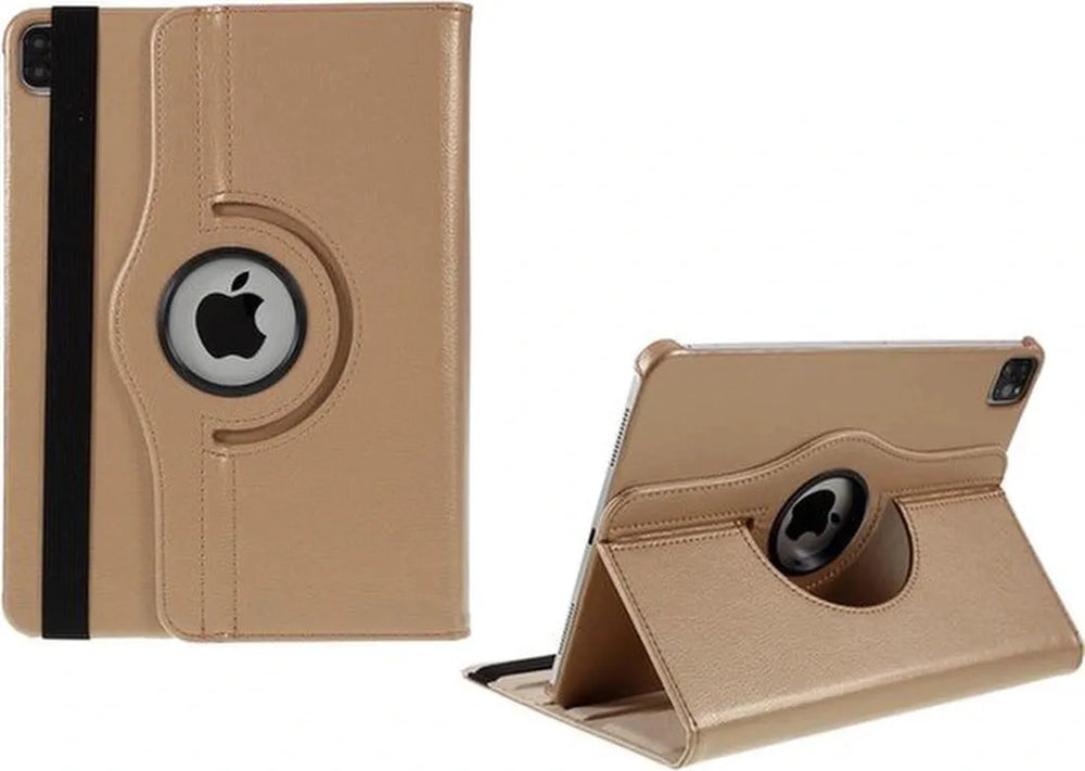 iPad Pro 13 inch (2024/2025) Hoesjes – 360° draaibaar – Multi-stand – Goud-Tablethoesjes-Ilumina Benelux