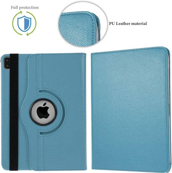 iPad Pro 13 inch (2024/2025) Hoesjes – 360° draaibaar – Multi-stand – Lichtblauw-Tablethoesjes-Ilumina Benelux
