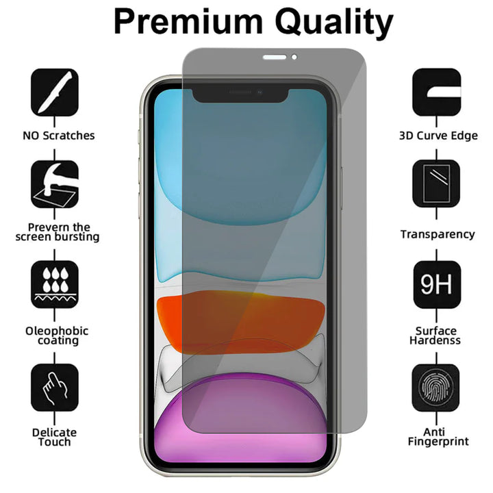 iPhone 11 Pro Max Privacy Screenprotector - Gehard 9H Glas-Ilumina Benelux