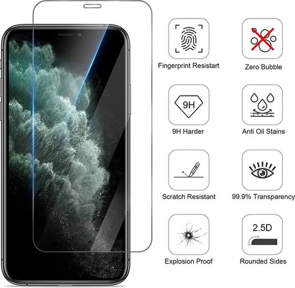 iPhone 11 Pro Max / XS Max Screenprotector Gehard 9H – Anti-kras – 1-Pack-Ilumina Benelux