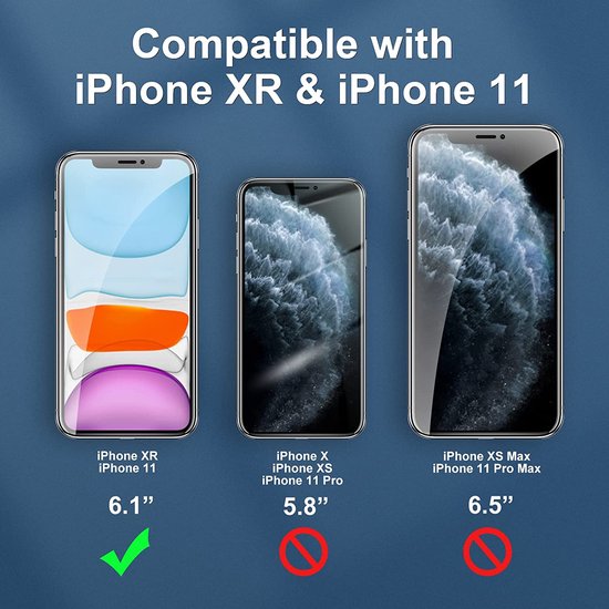 iPhone 11 & iPhone XR Screenprotector Gehard 9H – Anti Kras – 2-Pack Tempered Glas-Ilumina Benelux